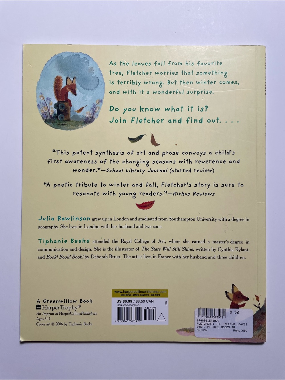 Fletcher and the Falling Leaves | Paperback Kids Picture Book - Picture 2 of 3